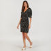 Floral Print V-neck Wrap Dress with Short Sleeves and Pocket-Dresses-thumbnail-1