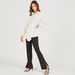 Solid Mid-Rise Trousers with Zip Closure and Slits-Pants-thumbnailMobile-1