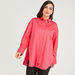 Solid Long Sleeve Shirt with Button Closure and Slit Detail-Tops-thumbnail-0
