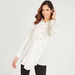 Solid Tunic with Button Closure and Long Sleeves-Shirts & Blouses-thumbnail-0