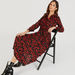Floral Print Midi A-line Pleated Dress with Pocket and Long Sleeves-Dresses-thumbnail-0
