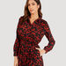 Floral Print Midi A-line Pleated Dress with Pocket and Long Sleeves-Dresses-thumbnailMobile-4