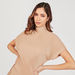 Textured High Neck Top with Dolman Sleeves-Shirts & Blouses-thumbnailMobile-4
