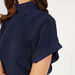 Textured High Neck Top with Short Sleeves-Shirts & Blouses-thumbnail-2