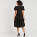 Textured Midi A-line Tiered Dress with Square Neck-Dresses-thumbnailMobile-3