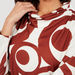 Printed Cowl Neck Top with Long Sleeves-Tops-thumbnailMobile-2