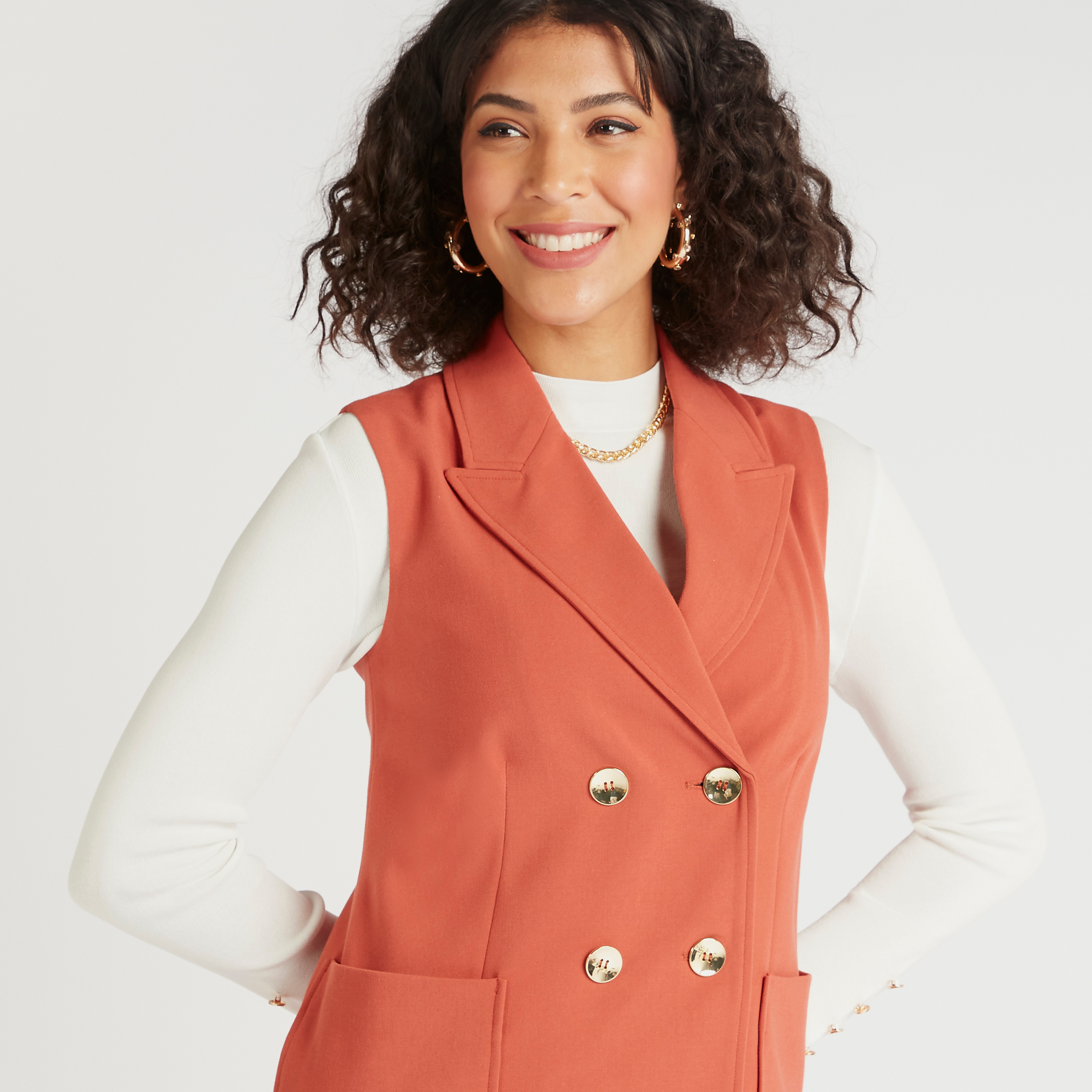 جاكيت خفيف سادة دون أكمام بجيوب وزرإغلاق-women-winterwear-coatsandjackets-jackets-image-5