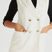 Solid Lightweight Sleeveless Jacket with Pockets and Button Closure-Jackets-thumbnail-2