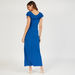 Textured Maxi A-line Dress with Ruffle Detail and Belt-Dresses-thumbnailMobile-3