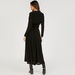 Textured Maxi A-line Dress with Long Sleeves-Dresses-thumbnail-3
