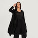 Solid Longline Shrug with Shawl Neck and Long Sleeves-Cardigans-thumbnailMobile-0