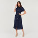 Solid Midi Shirt Dress with Belt Tie-Up and Pockets-Dresses-thumbnailMobile-0