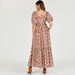 Floral Print Maxi A-line Dress with Puff Sleeves and Pockets-Dresses-thumbnail-3