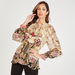 Floral Print Top with Neck Tie-Ups and Long Sleeves-Tops-thumbnailMobile-0