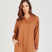 Solid Midi Shirt Dress with Hood and Chest Pocket-Dresses-thumbnailMobile-2