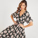 Floral Maxi Wrap Dress with V-neck and Short Sleeves-Dresses-thumbnailMobile-1