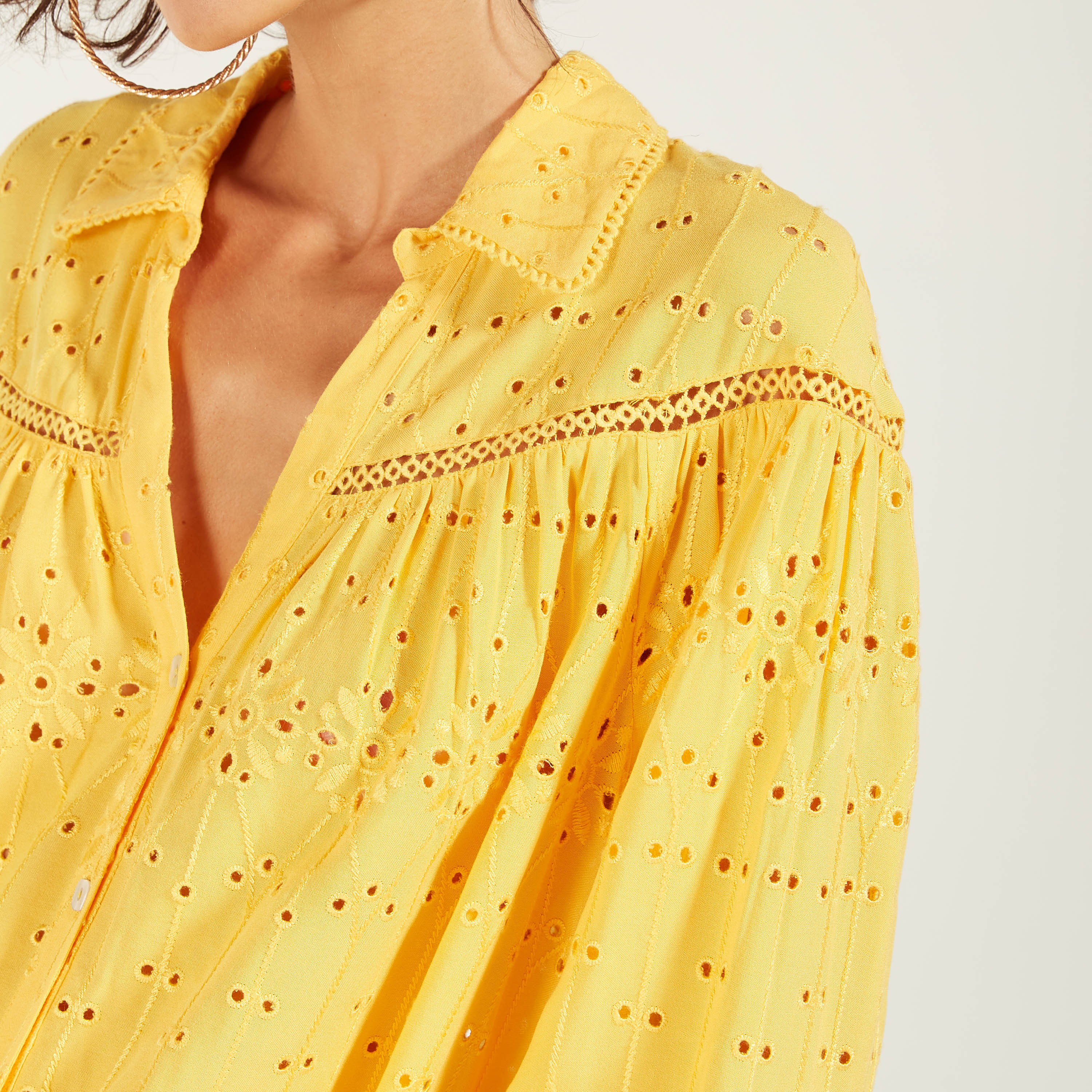 تونيك شيفلي طويل بياقة عادية وأزرار إغلاق-women-clothing-shirtsandblouses-blouses-image-11