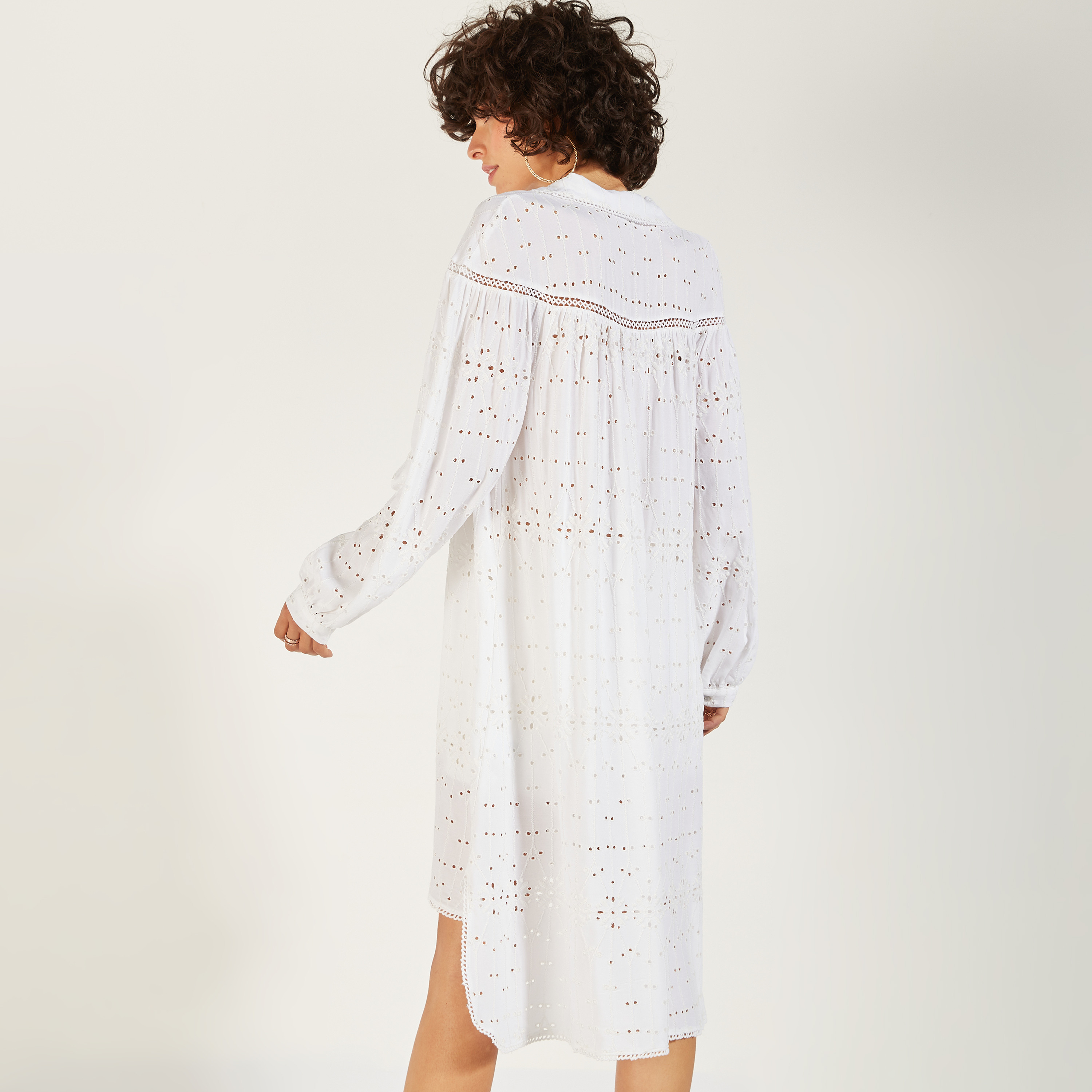تونيك شيفلي طويل بياقة عادية وأزرار إغلاق-women-clothing-shirtsandblouses-blouses-image-4