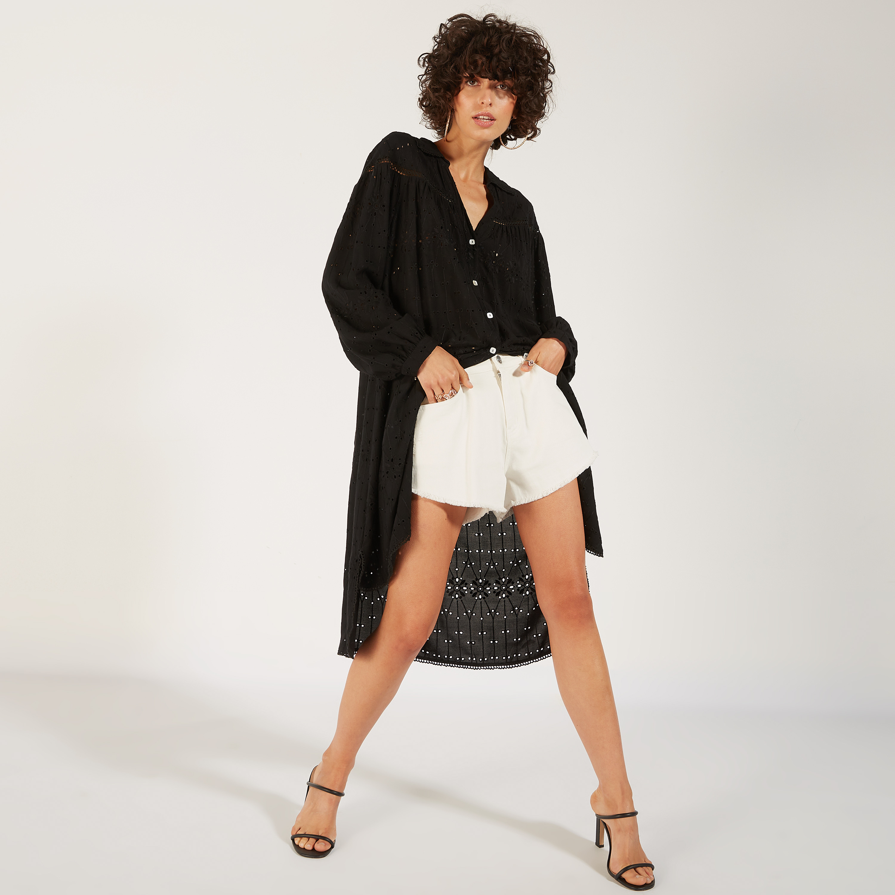 تونيك شيفلي طويل بياقة عادية وأزرار إغلاق-women-clothing-shirtsandblouses-blouses-image-12