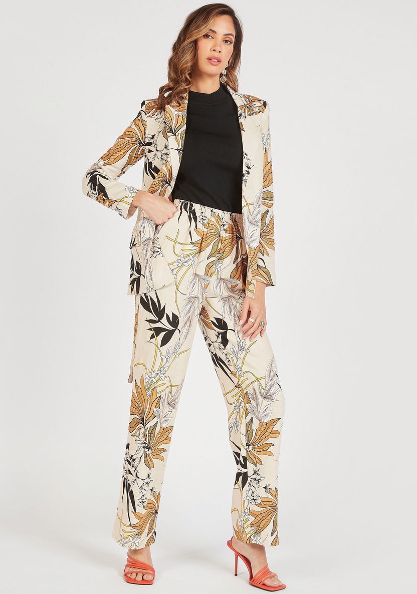Floral Print Mid-Rise Trousers with Pockets-Pants-image-1