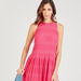 Textured Maxi Sleeveless Tiered Dress with Ruffle Detail-Dresses-thumbnailMobile-1