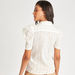 Textured Top with Camp Collar and Short Sleeves-Shirts & Blouses-thumbnailMobile-3