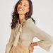 Textured Top with Neck Tie-Up and Long Sleeves-Shirts & Blouses-thumbnailMobile-0