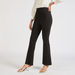 Solid Mid-Rise Flared Leg Pants with Slits and Elasticised Waist-Pants-thumbnailMobile-0