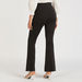 Solid Mid-Rise Flared Leg Pants with Slits and Elasticised Waist-Pants-thumbnail-3