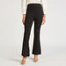 Solid Mid-Rise Flared Leg Pants with Slits and Elasticised Waist-Pants-thumbnail-4