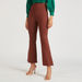 Solid Mid-Rise Flared Leg Pants with Slits and Elasticised Waist-Pants-thumbnailMobile-0