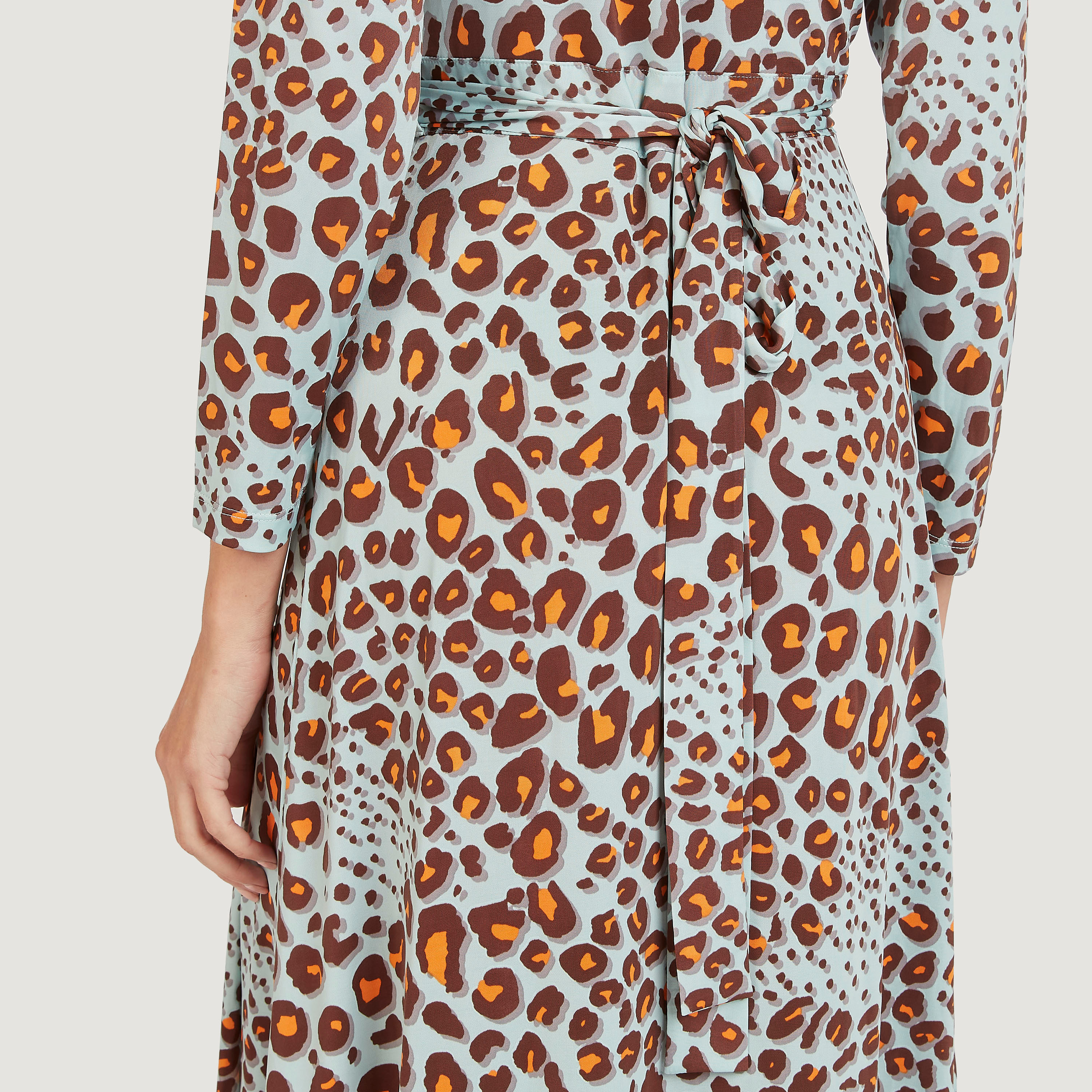Animal Print Maxi Wrap Dress with Long Sleeves and Tie-Up Belt-women-clothing-dresses-image-4