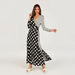 Polka Dot Print Maxi Wrap Dress with Long Sleeves and Tie-Up Belt-Dresses-thumbnailMobile-0