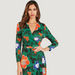 Floral Print Maxi Wrap Dress with Tie-Up Belt and Long Sleeves-Dresses-thumbnail-1