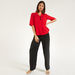 Solid Top with Camp Collar and Short Sleeves-Shirts & Blouses-thumbnailMobile-1