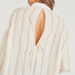 Striped Shirt with High Low Hem and Cutout Detail-Tops-thumbnail-4