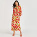 Floral Print Midi Wrap Dress with Long Sleeves and Tie-Up Belt-Dresses-thumbnailMobile-5