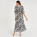 Paisley Print A-line Maxi Dress with Round Neck and Short Sleeves-Dresses-thumbnail-3