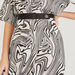 Zebra Print Midi Wrap Skirt with Button Closure-Skirts-thumbnail-2
