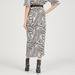 Zebra Print Midi Wrap Skirt with Button Closure-Skirts-thumbnailMobile-3