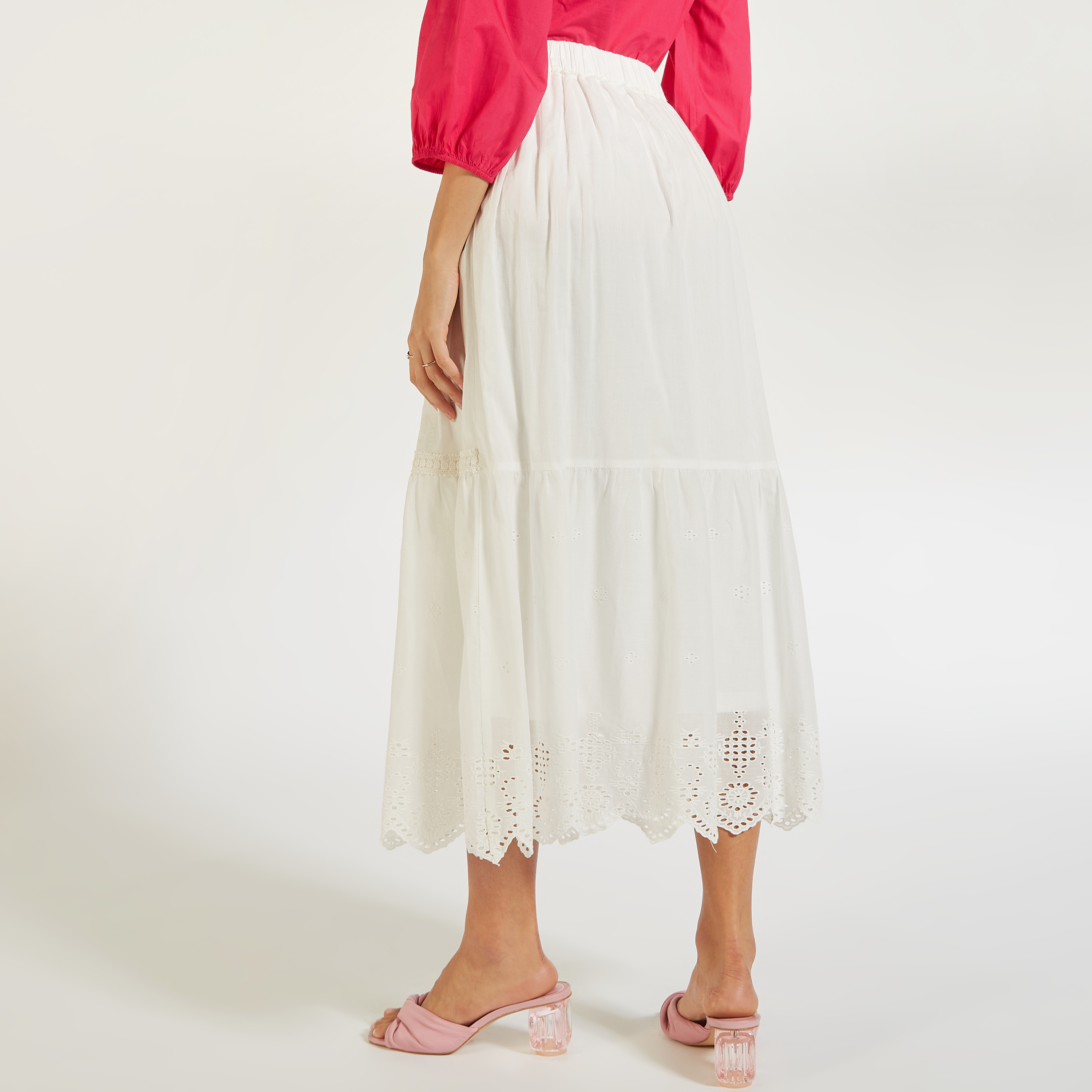 تنورة مطرزة إيه لاين بتفاصيل دانتيل وإغلاق بسحّاب-women-clothing-skirts-image-4