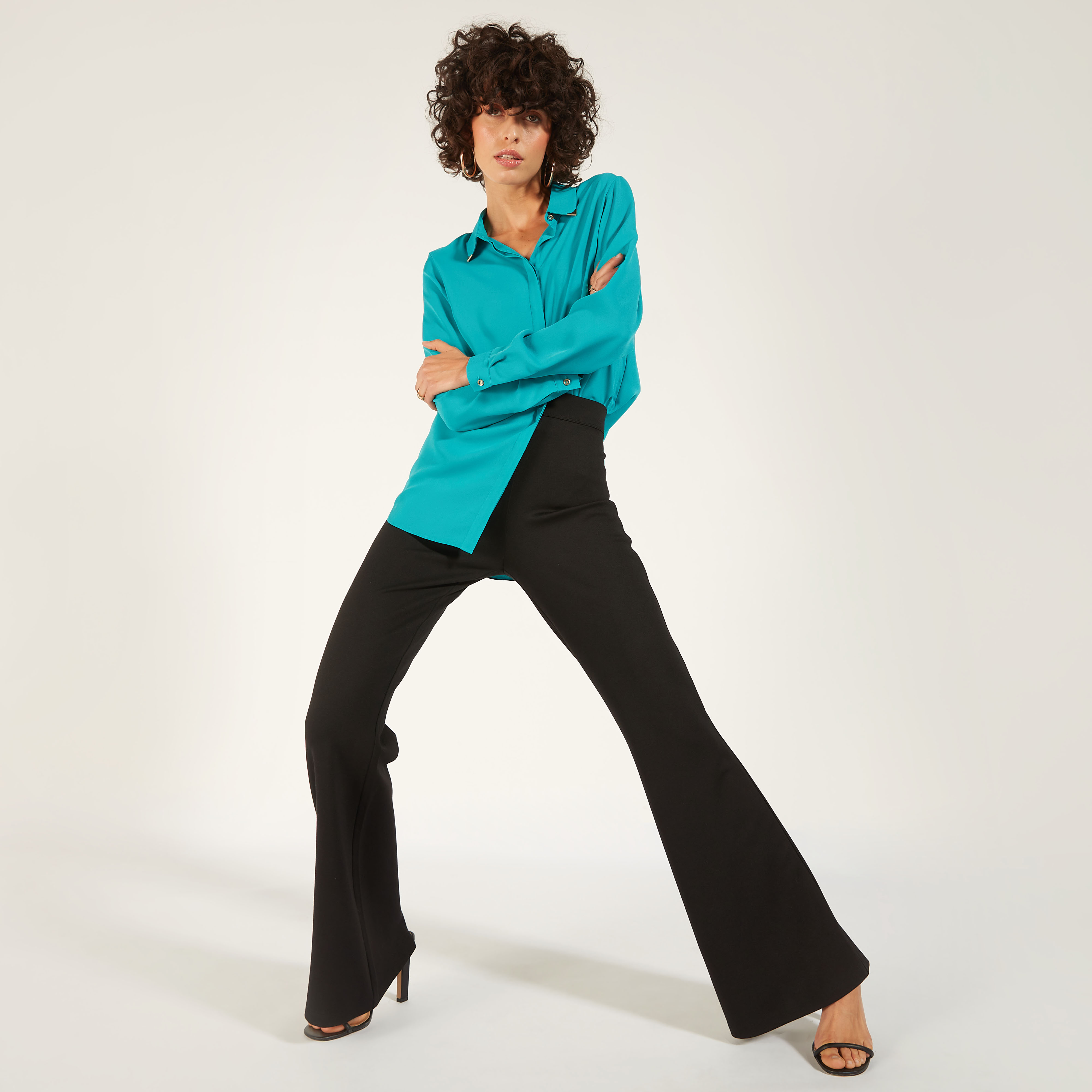 Solid High Low Shirt with Long Sleeves and Button Closure-women-clothing-shirtsandblouses-shirts-image-10