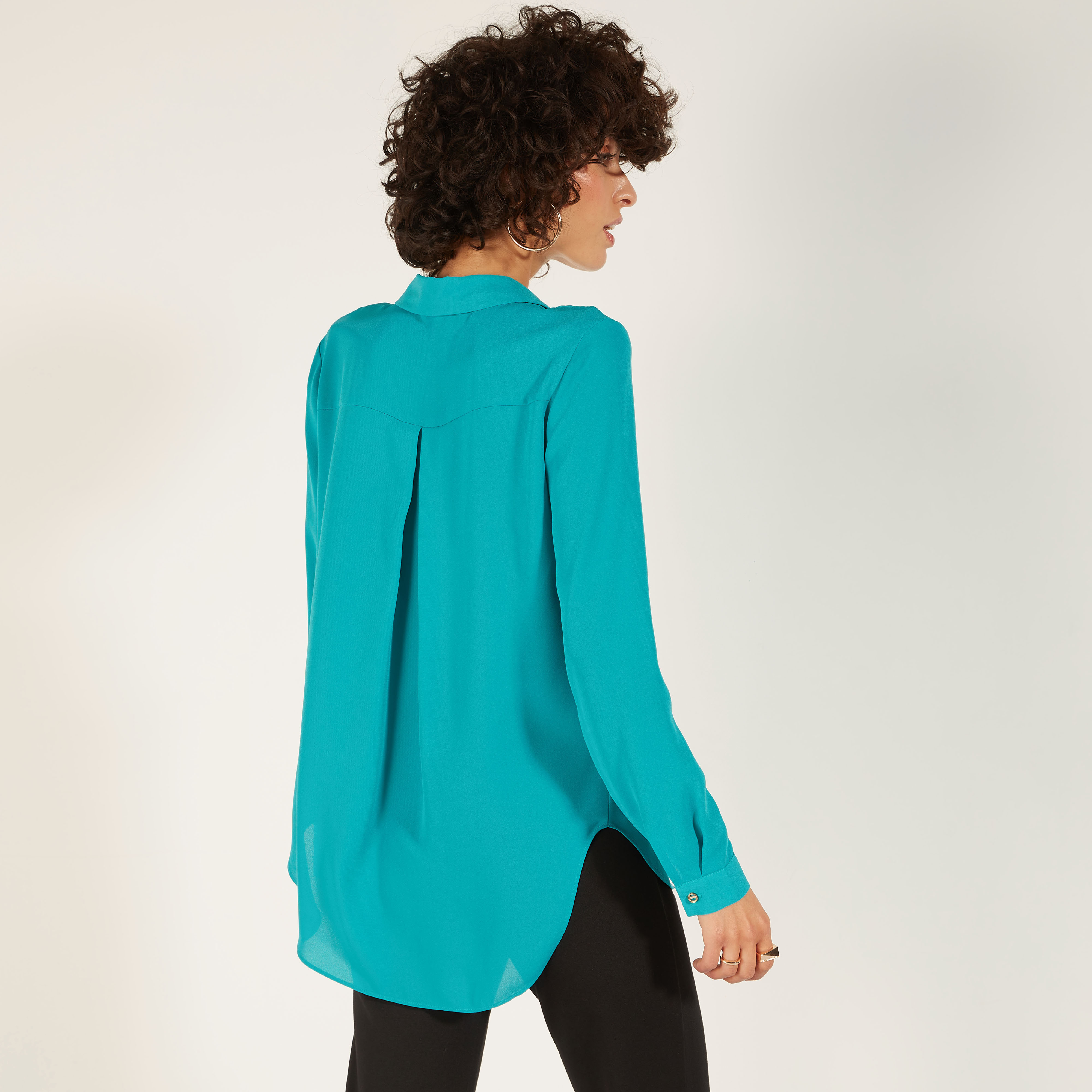 Solid High Low Shirt with Long Sleeves and Button Closure-women-clothing-shirtsandblouses-shirts-image-12
