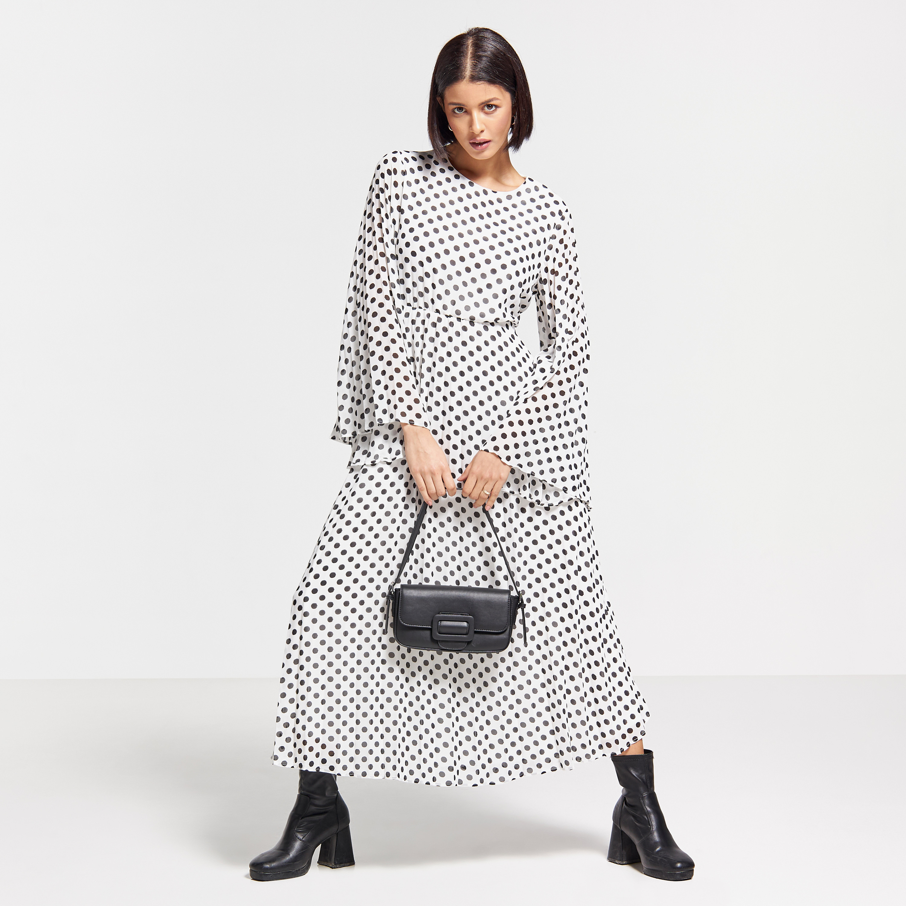 Polka dot hotsell long sleeve dresses