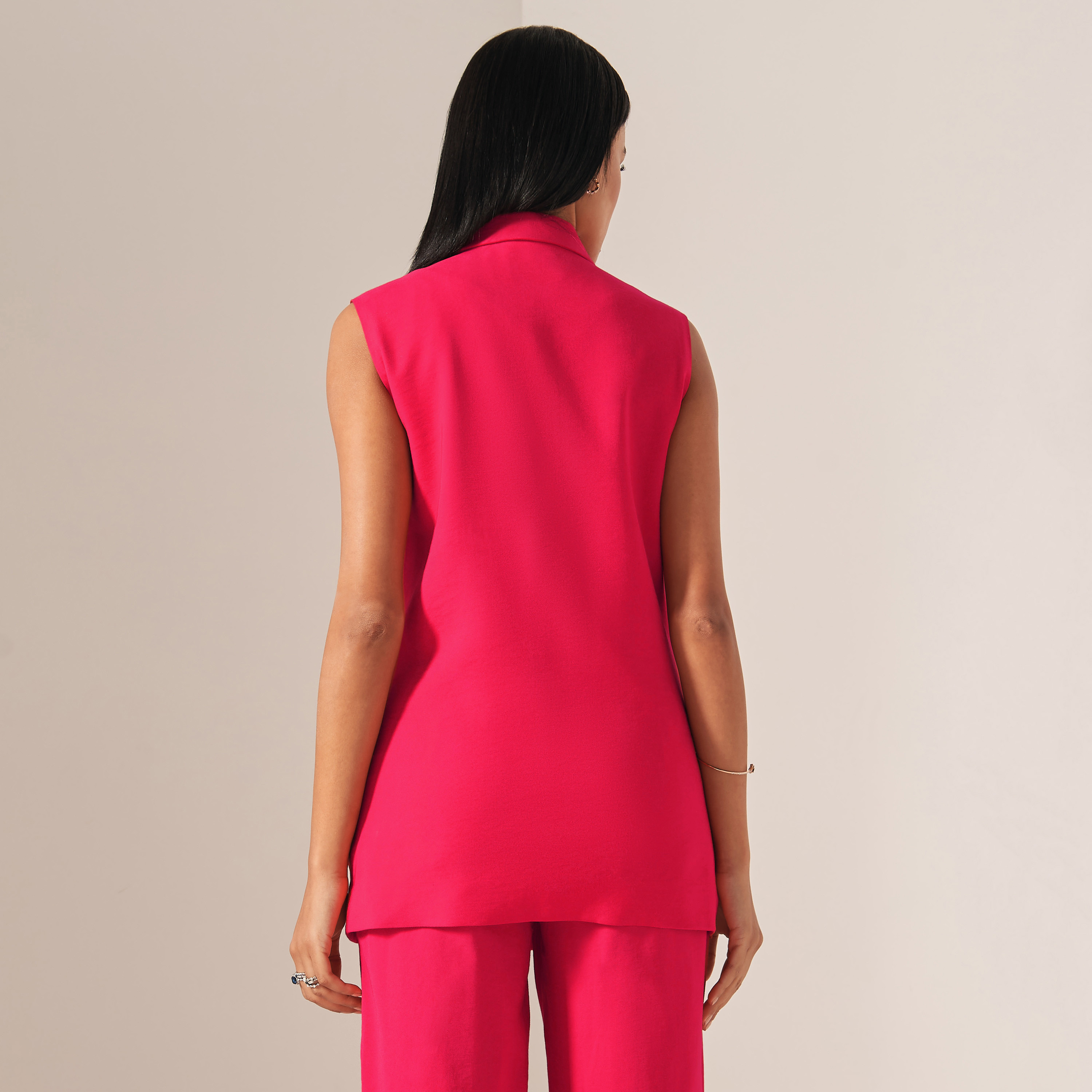 Solid Sleeveless Blazer with Notch Lapel and Button Closure-women-clothing-coatsandjackets-blazers-image-7
