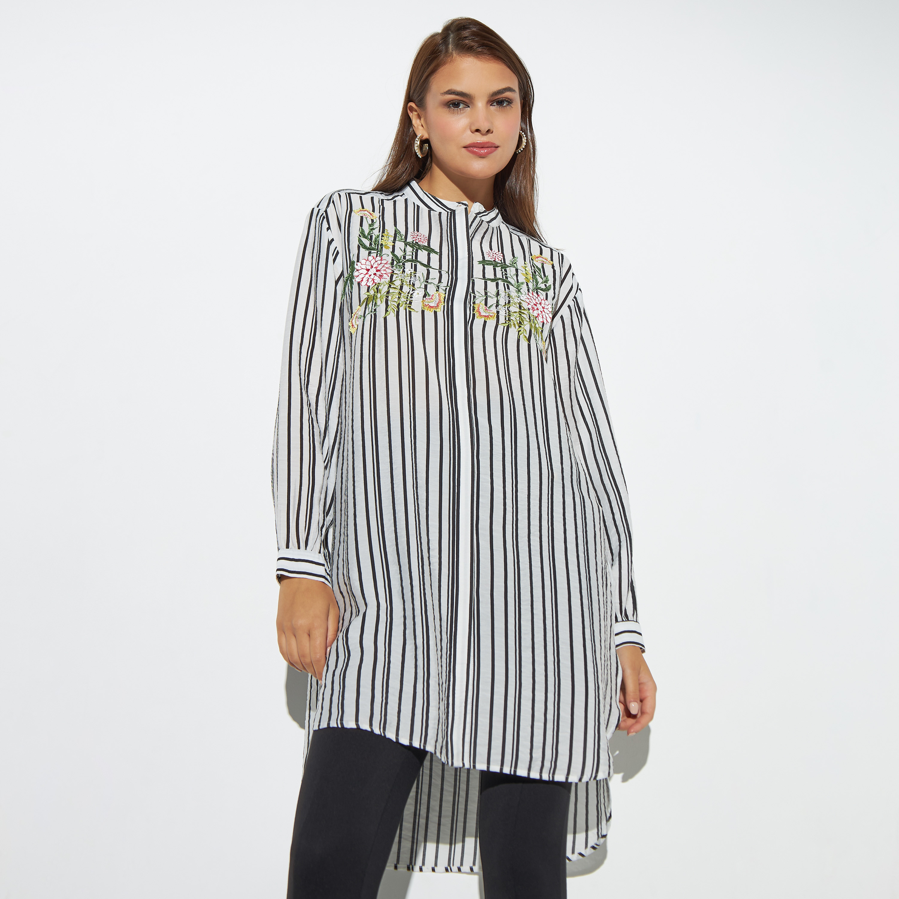 High low outlet long sleeve shirt