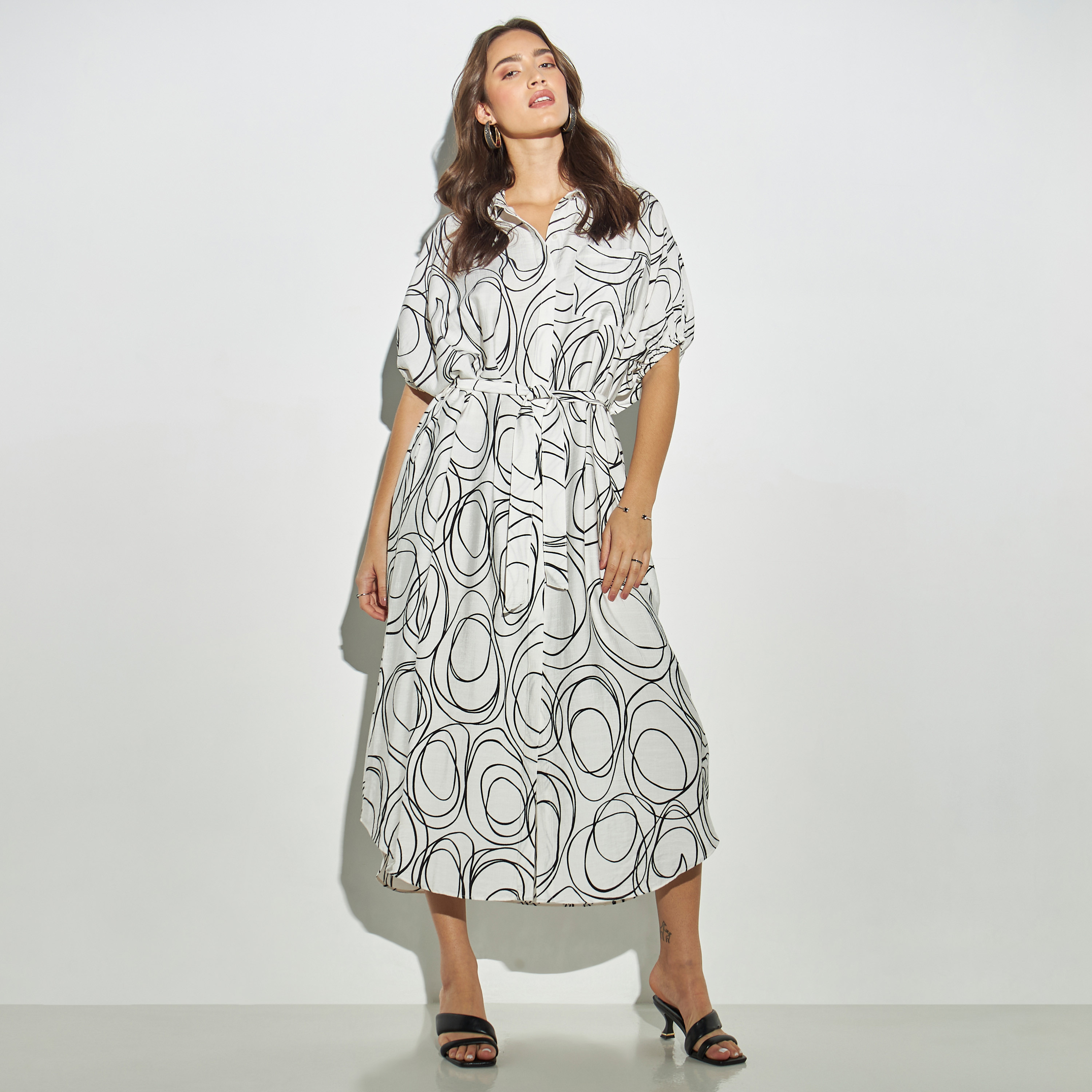 Allover print best sale tee dress