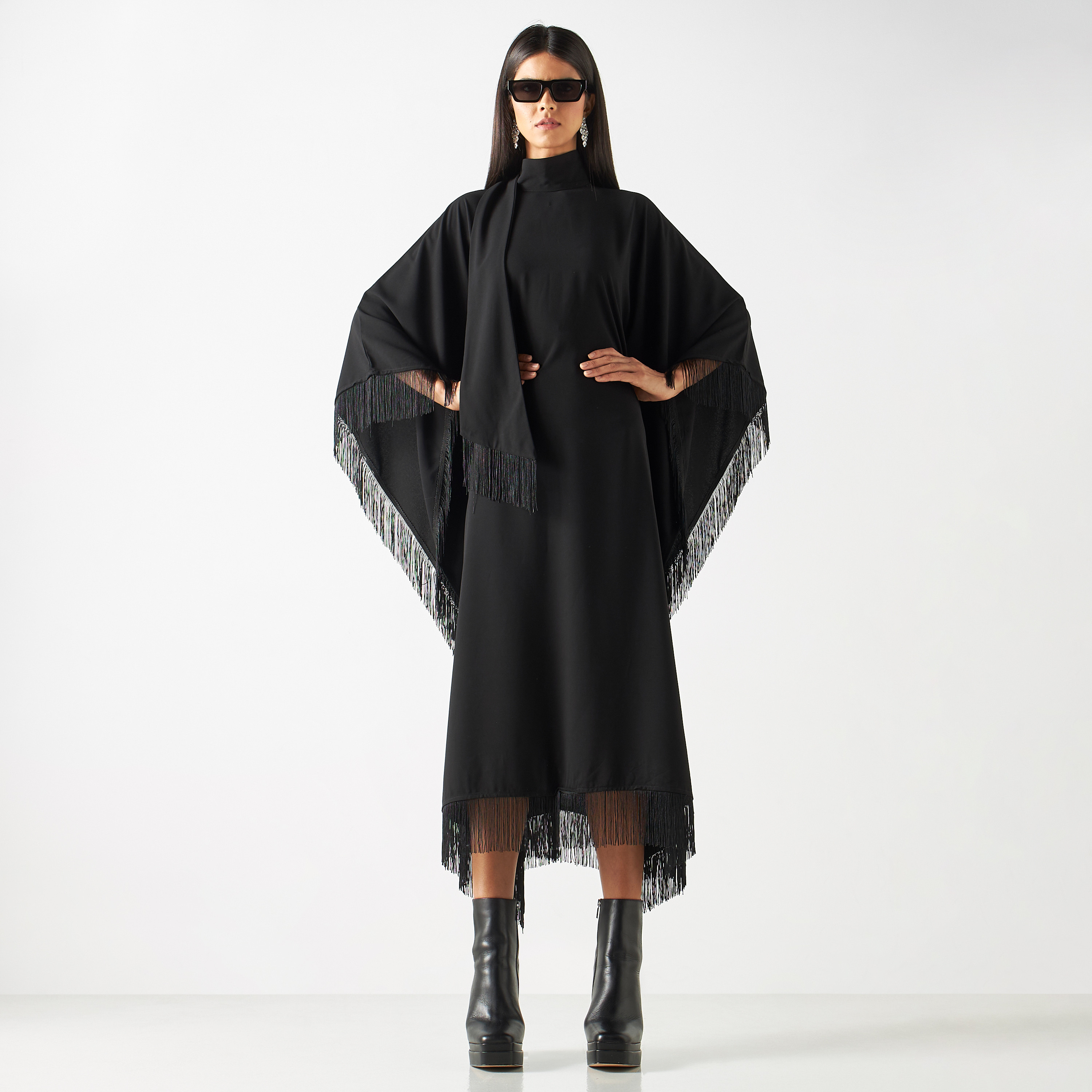 Poncho overlay clearance dress