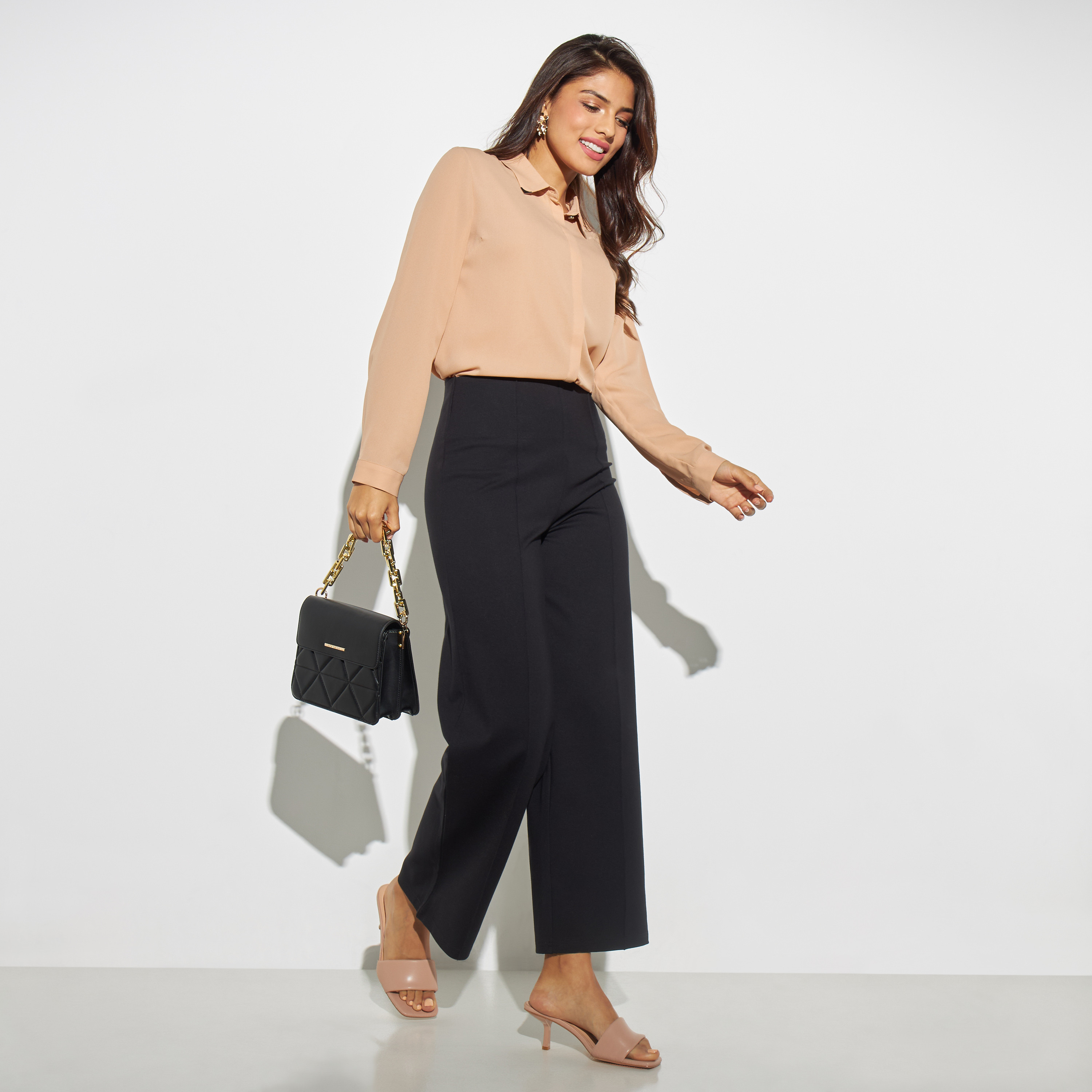Solid Shirt with Long Sleeves-women-clothing-shirtsandblouses-shirts-image-2