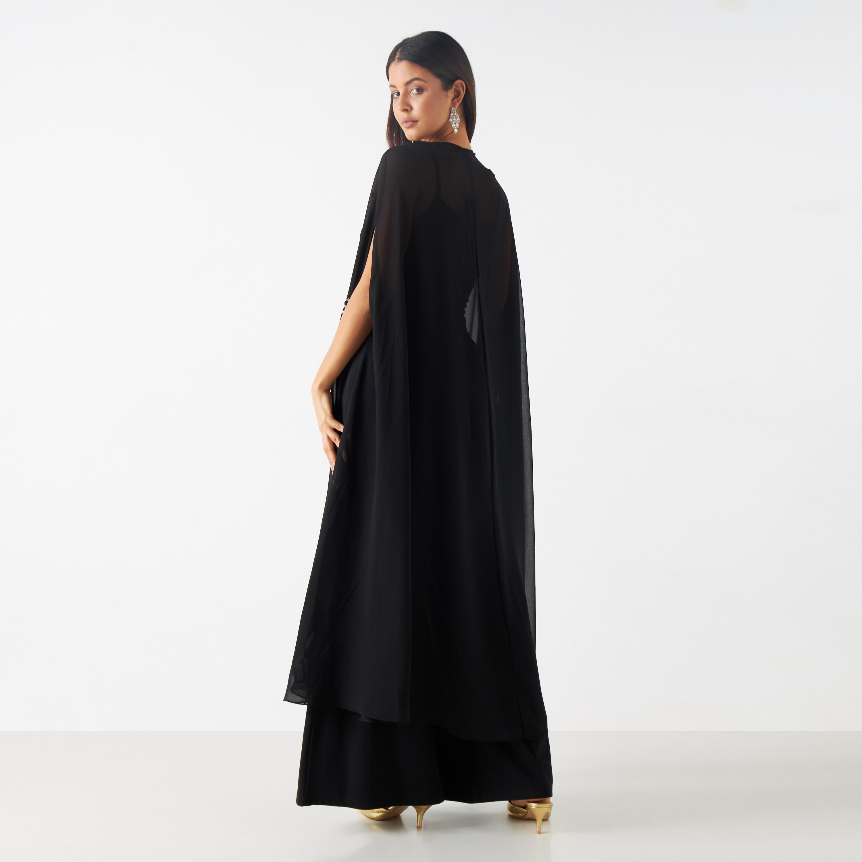 Embellished Longline Cape with Slit Detail-women-clothing-shirtsandblouses-blouses-image-2